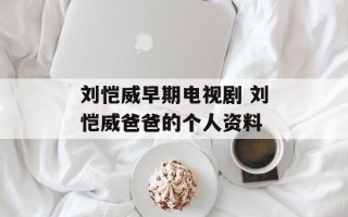 刘恺威早期电视剧 刘恺威爸爸的个人资料