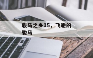 骏马之乡15，飞驰的骏马