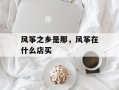 风筝之乡是那，风筝在什么店买