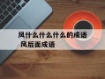 风什么什么什么的成语 风后面成语
