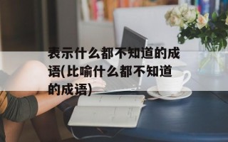 表示什么都不知道的成语(比喻什么都不知道的成语)