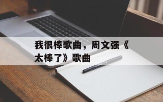 我很棒歌曲，周文强《太棒了》歌曲