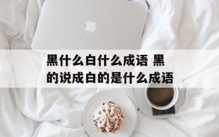 黑什么白什么成语 黑的说成白的是什么成语