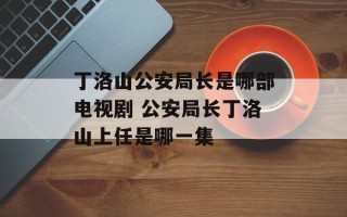 丁洛山公安局长是哪部电视剧 公安局长丁洛山上任是哪一集