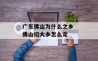 广东佛山为什么之乡 佛山招大乡怎么走
