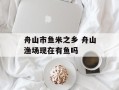 舟山市鱼米之乡 舟山渔场现在有鱼吗