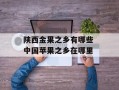 陕西金果之乡有哪些 中国苹果之乡在哪里