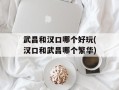 武昌和汉口哪个好玩(汉口和武昌哪个繁华)