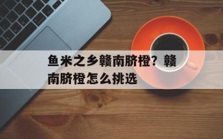 鱼米之乡赣南脐橙？赣南脐橙怎么挑选