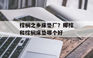 棕榈之乡床垫厂？椰棕和棕榈床垫哪个好