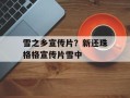 雪之乡宣传片？新还珠格格宣传片雪中