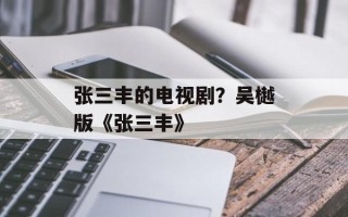 张三丰的电视剧？吴樾版《张三丰》