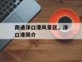 南通洋口港风景区，洋口港简介