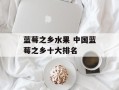 蓝莓之乡水果 中国蓝莓之乡十大排名