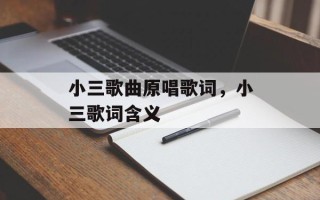 小三歌曲原唱歌词，小三歌词含义