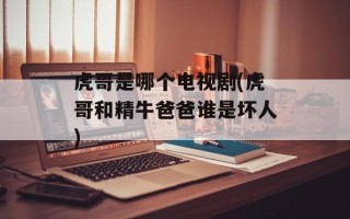 虎哥是哪个电视剧(虎哥和精牛爸爸谁是坏人)