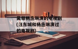 吴尊杨丞琳演的电视剧(汪东城和杨丞琳演过的电视剧)