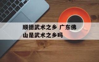 顺德武术之乡 广东佛山是武术之乡吗