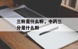 三粉是什么粉，中药三分是什么粉