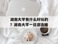 湖南大学有什么好玩的？湖南大学一日游攻略
