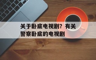 关于卧底电视剧？有关警察卧底的电视剧