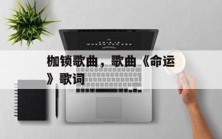 枷锁歌曲，歌曲《命运》歌词