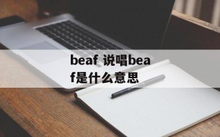 beaf 说唱beaf是什么意思