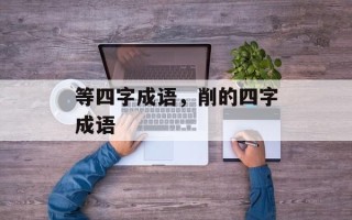 等四字成语，削的四字成语