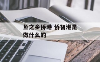 鱼之乡侨港 侨智港是做什么的