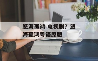 怒海孤鸿 电视剧？怒海孤鸿粤语原版