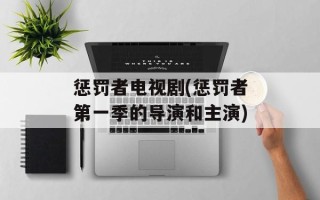 惩罚者电视剧(惩罚者第一季的导演和主演)