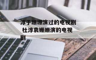 淳于珊珊演过的电视剧 杜淳袁姗姗演的电视剧