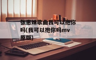 张惠妹歌曲我可以抱你吗(我可以抱你吗mv原版)