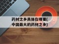 药材之乡具体在哪里(中国最大的药材之乡)