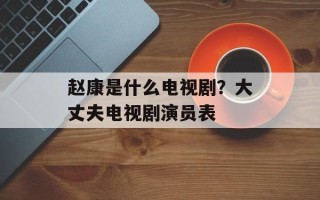 赵康是什么电视剧？大丈夫电视剧演员表