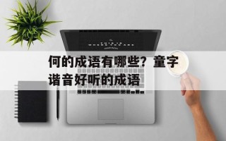 何的成语有哪些？童字谐音好听的成语