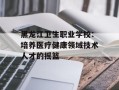 黑龙江卫生职业学校：培养医疗健康领域技术人才的摇篮